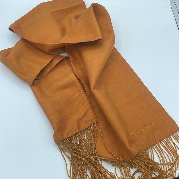 Salvatore Ferragamo Hand Beaded Silk Scarf - Picture 4 of 4